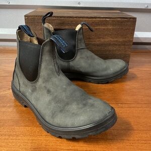 Blundstone Women Gray Leather Chelsea Ankle Boot Lined Size 6AU 9US